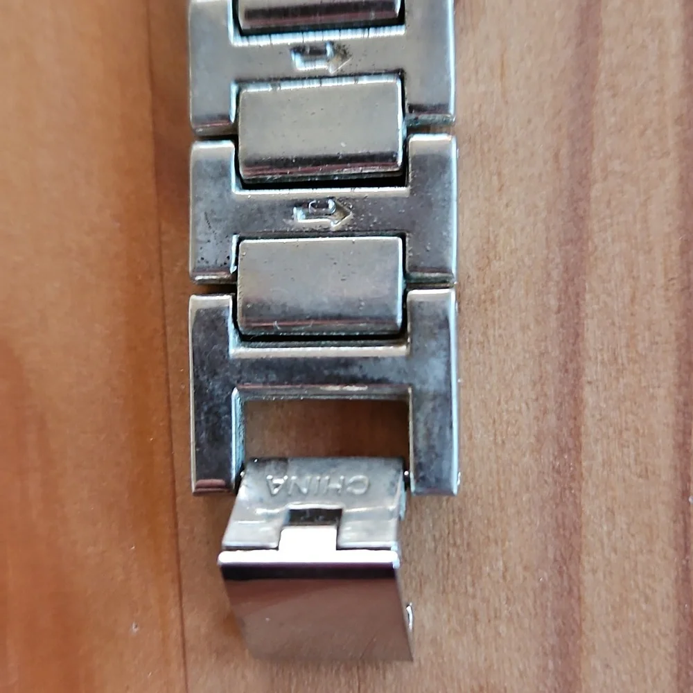Silver and crystal fashion watch